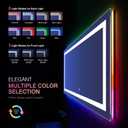 LOAAO 55X30 Inch RGB LED Bathroom Mirror with Lights, Anti-Fog, Dimmable Lighted Bathroom Vanity Mirror, Colorful Multiple Light Modes, RGB Backlit + Front Light, Memory Function