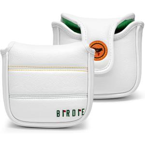 Golf Headcovers Elegant Embroidery Premium Leather Golf Club Head Covers Birdie Driver Cover Fairway Wood Cover Hybrid Headcover Golf Mallet Putter Cover for DF3 Putter Headcover for OZ1