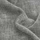 CaliTime Throw Pillow Covers Decorative 18 X 18 Inches Pack of 2 Cotton Thread Stitching Edges Solid Dyed Soft Chenille Cushion Cases for Couch Sofa Bed Living Room Farmhouse Medium Grey