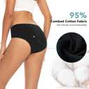 Benirap Womens Underwear Soft Cotton Hipster Panties Breathable Briefs 5 Pack, L