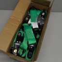 Trekassy E Track Tie-Down Rail Kit, 4 Pack 16" Etrack Rails with 12PCS E-Track Accessories Includes 4 Pack 12ft Ratchet Straps, 4 O-Rings and 4 Tie-Offs for Trailers, Vans, Trucks, Garages