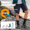 ANTSANG 5 Pairs Merino Wool Hiking Socks for Men & Women Thermal Winter Warm Moisture Wicking Cushion Boot Socks (Black, L)