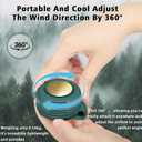 Portable Clip-On Fan, Mini USB Rechargeable 360 Rotatable Fan, 3-Speed Silent Mini Bladeless Fans (Green and Green)