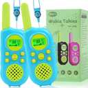 Walkie Talkies for Kids 22 Channels Long Range 2 Way Radio Toys for 3-12 Ages with LCD Flash Light,Birthday Gifts for 4 5 6 7 8 9 Years Old Boys Girls for Camping Hiking Indoor Outdoor (Blue)
