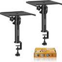 Set of 2 Desktop Clamp Speaker Stands Short Studio Monitor Stands Height Adjustable