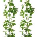 Apeair 2 Strands 67'' Artificial Vines Garland Kapok Plants with Leaves, Faux Kapok Leaf, Fake Hanging Plants Greenery Decor for Home Bedroom Wall Party Shelves Garden Wedding Decoration (Kapok)