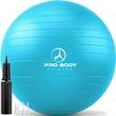 ProBody Pilates Exercise Ball - Gym Grade Balance Ball for Fitness, Yoga, Workout, Pregnancy & Physical Therapy (S: 15-18 inches/38-45 cm, Teal)