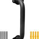 12 Inch Wall Mount Stairs Hand Rails Indoor - 1FT Metal Pipe Handrail, Outdoor Stairway Steps Safety Railing, Deck Porch Rail, Safety Grab Bar for Stairs (Matte Black)