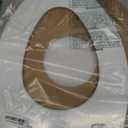 Mayfair Cassel Slow Close Toilet Seat, Non Slip Premium Wood Seat, Easy Install, Made in USA, Elongated, White