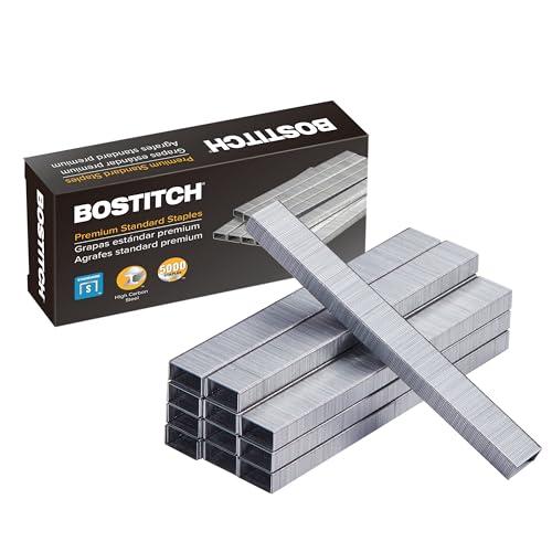 Bostitch Office Premium Standard Staples, 1/4" Full Strip, Box of 5,000 Staples