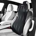 FLORICH Lumbar Support with Car Headrest Pillow 2-in-1 Memory Foam Car Seat Headrest & Lumbar Cushion Ergonomic Back Support Pillow Seat Cushion for Car Seat Driving Neck Back Pain Relief, Black