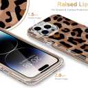 Esdot for iPhone 14 Pro Case with Built-in Screen Protector,Military Grade Rugged Cover with Fashionable Designs for Women Girls,Protective Phone Case 6.1" Beautiful Cheetah