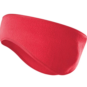 Winter Fleece Ear Warmers Headband Ear Muffs for Men Women Kids, Ear Covers for Cold Weather Ski Running Cycling Work (Red)