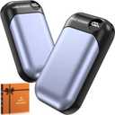 Hand Warmers Rechargeable 2 Pack, 4-Levels 104F to 131F Electric Hand Warmers, UL Certified Safe & Real 9Hrs Heating, Portable Pocket Hand Warmer for Women Men Kids, Fishing, Hunting, Golf, Camping (Black+Blue)