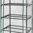 Miracle-Gro 23" x 17" x 57" All-Season 4-Tier Mini Grow House Outdoor or Backyard Easy Assembly Portable Greenhouse, Translucent