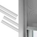 Light Blockers Blackout Side Tracks, PVC Blackout Side Strips for Window Shades and Blinds, Light Blocking Strips for Bedroom 4 Pcs(White, 58")