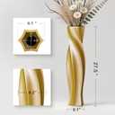 Tall Floor Vase 27.5" Gloss Gold, Resin Floor Vase Tall Gold Vases for Dried Pampas Grass Feathers Branches Fresh Flowers, Modern Home Decor for Living Room Bedroom Entryway Corner