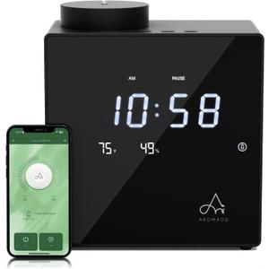 2026 Smart Waterless Diffuser, 2000 Sq.Ft Cold Air Scent Machine with Clock & Environmental Display | 7 Fragrance Levels, 9 Timer Settings, Hotel Collection Diffuser for Home & Large Rooms (Black)