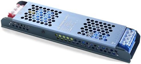 SUCIKORIO 12V 300W Ultra Slim LED Transformer, 100-265V AC to 12V DC 25A Quiet Low Volt LED Driver, Constant Voltage Driver Adapter for LED Strip Lights, Garden Light, Wall Lamp