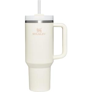 STANLEY Quencher H2.0 Tumbler with Handle and Straw 30 oz | Flowstate 3Position Lid | Cup Holder Compatible for Travel | Insulated Stainless Steel Cup | BPAFree | Cream 2.0
