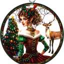 3 x Elf Ornament, Women & Deer Ornaments for Christmas Tree, Beautiful Elf Christmas Decor, Funny Christmas Ornaments Exchange Ideas