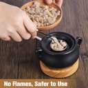 Electric Incense Heater with Adjustable Timer, Bakhoor Burner Electric, Bukhoor Burners for Frankincense Resin Oud Power, Charcoal Free No Open Flame Safer Black
