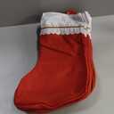 12pcs Christmas Stockings, 19 Red and White Christmas Stockings, Traditional Bulk Christmas Stockings with Gold Trim for Xmas Fireplace Staircase Decoration (12pack)