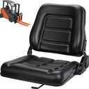 yeesport Forklift Seat Universal Tractor Seat, Fold Down Forklift Seat with Adjustable Angle Backrest, Comfortable Leather Seat with High Resilience Sponge Filling (Comfortable seats)