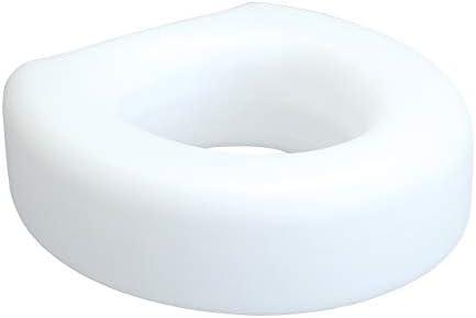 Lumex Raised Toilet Seat, 4.5" Riser, Non-Locking, Fits Most Toilets