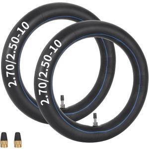 RUTU 2.50/2.75-10 Dirt Bike Replacement Inner Tubes Heavy Duty with TR4 Straight Valve Compatible with CRF50 | XR50 PW50 SX500 DRZ70 | JR50 Razor MX650 | MX500 PW50 MVX70