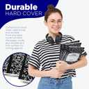 4E's Novelty College Ruled Composition Notebooks 4 Pack - Hard Cover 100 Sheets 9.75" x 7.5" for Notetaking, Black Marble Bulk Compositon Book, Back to School Supplies For Students Boys Girls & College by 4Es Novelty