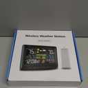 BluSon Weather Station Wireless Indoor Outdoor Thermometer, Color Display Digital Temperature Humidity Monitor with Atomic Clock, Weather Forecast, Adjustable Backlight, Home Weather Station, Blue