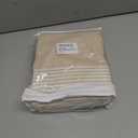 Boho Beige Shower Curtains for Bathroom Cotton Striped Shower Curtain with Tassel 72 X 72