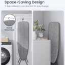 SONGMICS Ironing Board, Foldable Iron Board, Height Adjustable up to 35 Inches, with 4 Layered Cover and Pad, Iron Rest, Hook, Steel X-Legs, for Home, Laundry Room, Dorm, Dove Gray ULLB001G01