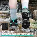 R CORD Womens Waterproof Hiking Boots Ankle Hiking Boots for Women Durable Hiking Shoes for Outdoors Black Size 7