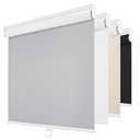 ChrisDowa Cordless Blackout Roller Shades for Windows, Thermal Insulated UV Protection Pull Down Shades, Total Blackout Window Blinds for Home, Office, Bedroom, Door (64" W x 72" H, Grey)