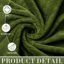 SmoothNovelty Set of 6 Extra Large Bath Towel 40 x 80 Inches Oversized Bath Sheet with 2 Shower Towels 2 Hand Towels 2 Washcloths for Adults Bathroom Spa Gym Quick Dry(Chevron Design,Olive Green)