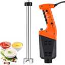 750W Commercial Immersion Blender Brushless DC Variable Speed Motor 12000 RPM Heavy Duty Hand Mixer 21" Removable Shaft 50 Gallon Large Capacity Pro Food Blender for High-Output Kitchens