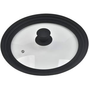 Universal Lid for Pots and Pans, Tempered Glass Skillet Lid, Universal Pan Lid Frying Pan Lid with Heat Resistant Silicone Rim, One Size Fits 10", 11" and 12"