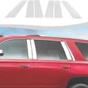 Window Pillar Post Trim B Pillar Molding Cover Trim Fit for 2015-2019 Chevy Suburban/Tahoe/GMC Yukon & for Cadillac Escalade(Chrome)