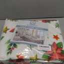 H.VERSAILTEX Dining Chair Covers Christmas Decorations Chair Cover Water Resistant Chair Cover for Dining Room Set of 4 Parson Chair Slipcovers Washable Chair Protectors Covers,Red Poinsettia/Beige