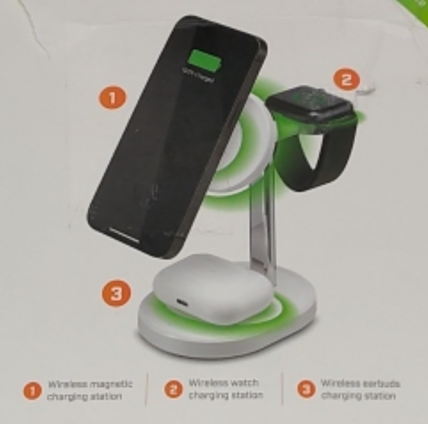 iLive 3-in-1 Wireless Charging Stand
