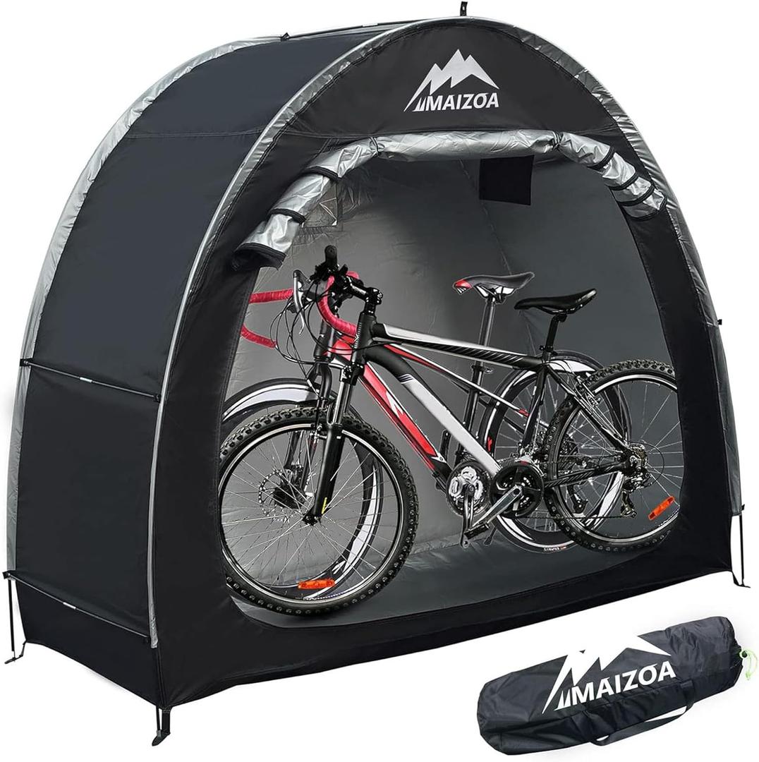 Bike Cover Storage Tent, Outdoor Portable Storage Tent, 210D Oxford Fabric PU4000 Waterproof for 2-3 Bikes, Suitable for Storing Bicycles,Motorcycles,Garden Tools,Lawn Mower,Various Tools
