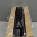 Dish Drying Rack for Kitchen Counter, Stainless Steel Drainer Anti Rust, Smart Drainage System Drainboard with Detachable Cutlery Holder, Handwash Dish Helper for Home, Apartment Space Saving (11"W x 15"L, Black)