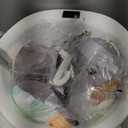 Collapsible Baby Bathtub - Large Baby Bath Tub with Thermometer & Cushion | Travel Portable Newborn Infant Bathtub | Foldable Toddler Bathtub for Baby 0 to 36 Months (Grey)