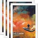 FULDGAENR 5x8 Picture Frame Set of 4, White Frames for 5 x 8 Inch Photo Poster Certificate, High Transparency Wall/Tabletop Frame with Horizontal Vertical Display (4 Pack | White | 5"x8")