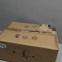 BOKT Mid Century Modern 5 Lights Milk Glass Globe Ceiling Light Black and Brass Semi Flush Mount Bathroom Sputnik Ceiling Light Fixture Vintage Close to Ceiling Dining Room Hallway Lighting (Gold+White)