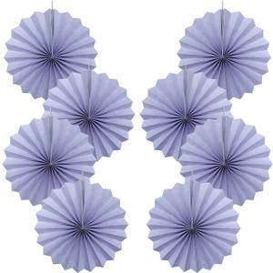 Purple Birthday Decorations,DIY Purple Paper Fans Hanging Decoration ,Party Decorations for Adults 12in,Little Mermaid Party Decor,Baby Shower Decorations 30 Color DIY Set (Light Purple)
