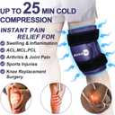 AiricePac 2 Ice Pack for Knee Pain Relief, Reusable Gel Ice Wrap for Injuries, Swelling, Knee Replacement Surgery, Cold Compress Therapy for Arthritis, Meniscus Tear and ACL, Blue