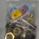 Pig Nipple Waterer for Barrel Kit Stainless Steel Pig Drinker Feeder with Brass Water Tank Connector Kit Automatic Pig Waterer System for Hog Goat Sows Piglets (6 Pig Drinker)